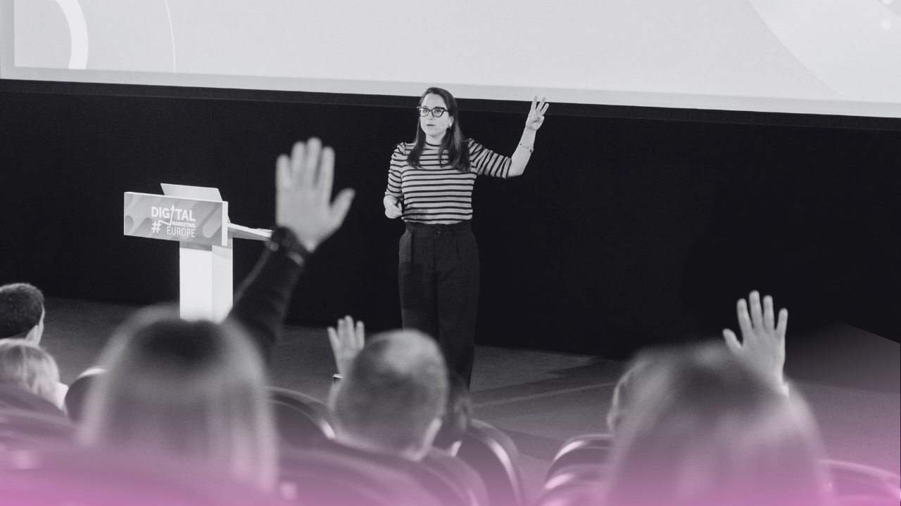 Silvi Nuñez speaking at Digital Marketing Europe 2024