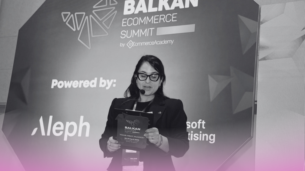 Silvi Nuñez speaking at Balkan eCommerce Summit in Sofia, Bulgaria