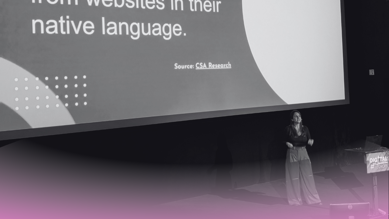 Silvi Nuñez speaking at Digital Marketing Europe 2025