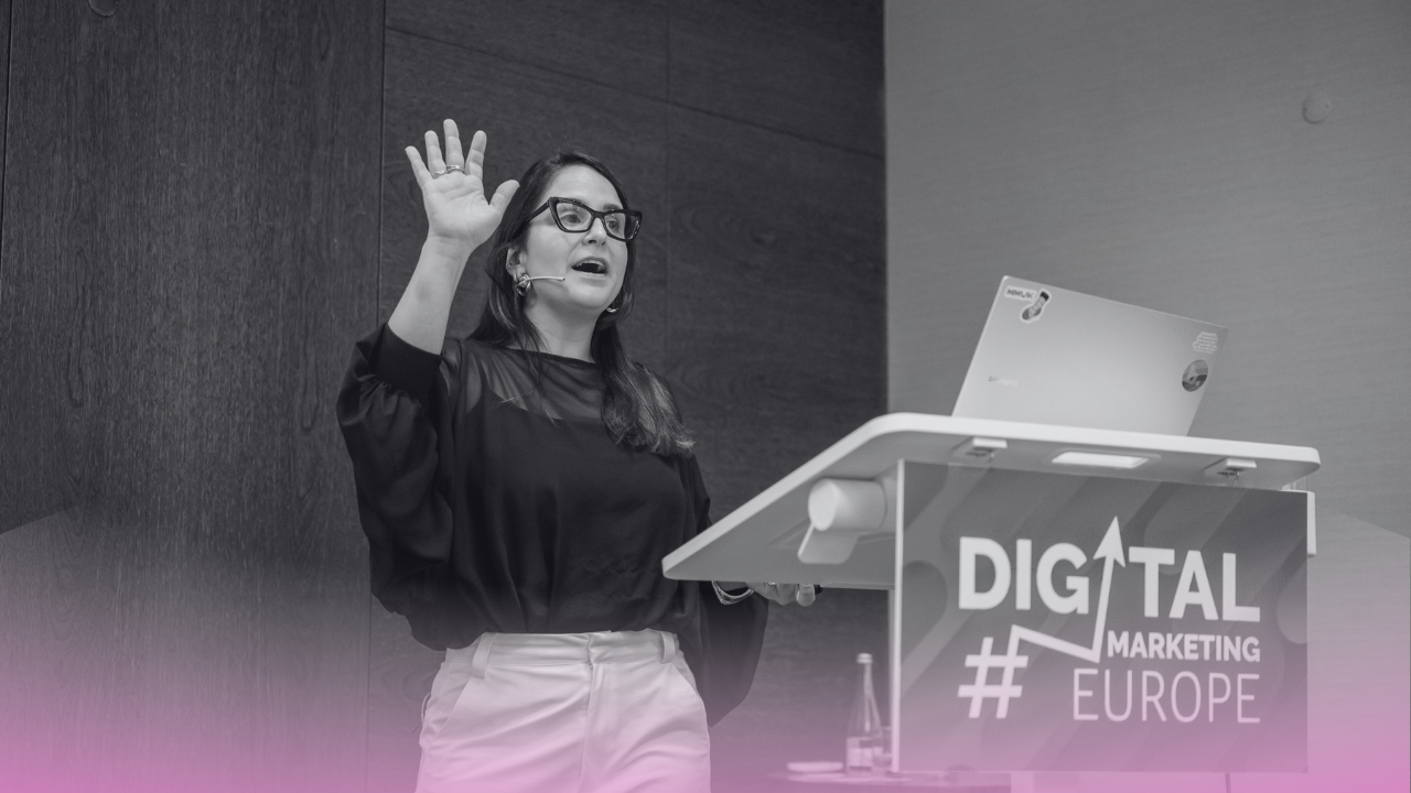 Silvi Nuñez speaking at Digital Marketing Europe 2025